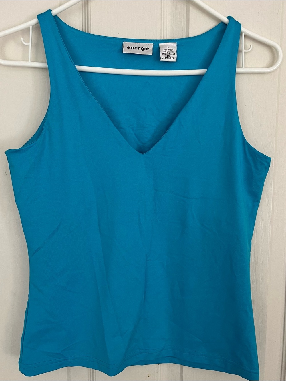 energie Women's V-Neck Sleeveless Tank Top in Bright Teal
